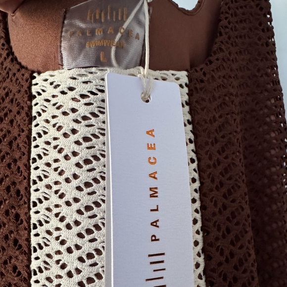 NWT Size L - Palmacea Fara Brown/Ivory Textured Maxi Dress - Picture 3 of 16